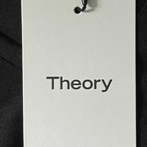 THEORY Women's Atmos Light Short Sleeve V-Neck Tee Shirt Top Black Small NWT - Picture 11 of 13